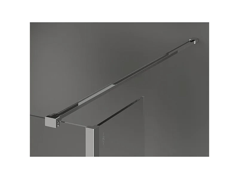 Mexen Kioto Walk-in Shower Partition 120 x 110 x 40 cm, Black Pattern, Chrome - 800-120-110-221-01-70-040