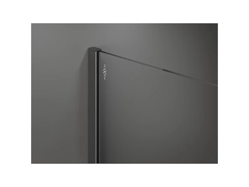 Mexen Kioto paroi de douche Walk-in 110 x 200 cm, graphite 8 mm, gris fusil brossé - 800-110-101-66-40