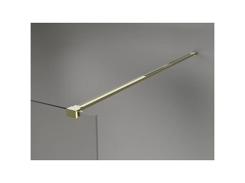 Mexen Kioto-X parete doccia Walk-in 50 x 200 cm, trasparente 10 mm, dorata - 800-050-101-50-00-X