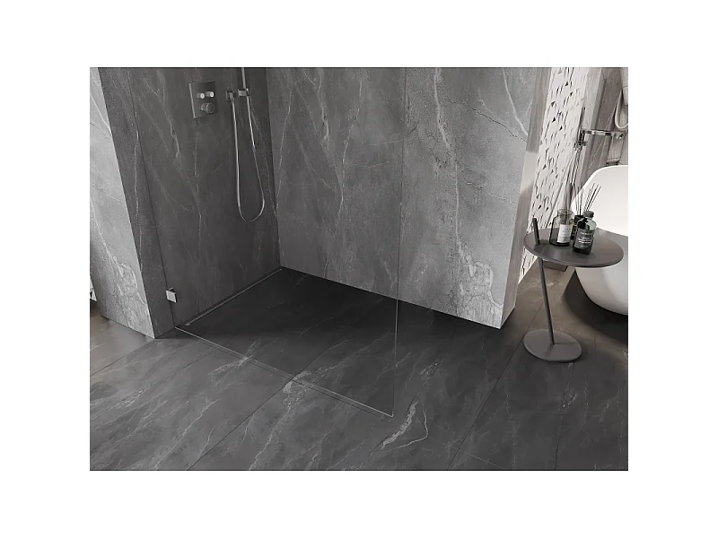 Mexen Lunar L paroi de douche Walk-in gauche 110 x 200 cm, transparent 8 mm, chrome - 830L-110-000-01-00-L