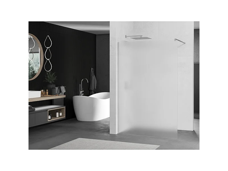 Mexen Kioto paroi de douche Walk-in 100 x 200 cm, givre 8 mm, chrome - 800-100-101-01-30