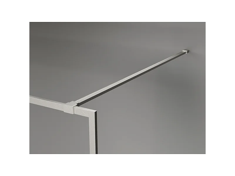 Mexen Kioto-F parede de duche Walk-in com moldura 120 x 202 cm, fosco 8 mm, níquel escovado - 800-120-104-97-30