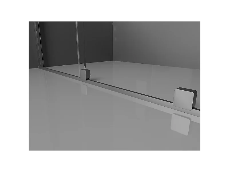 Mexen Velar Walk-in Shower Wall 130 x 200 cm, Graphite 8 mm, Gun Metal - 871-130-000-43-95