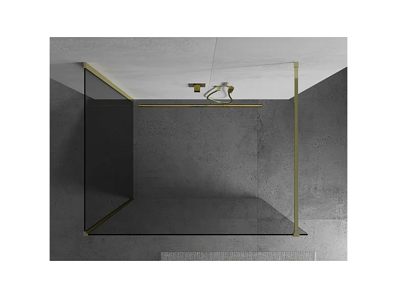 Mexen Kioto paroi de douche Walk-in 115 x 90 cm, transparent, or - 800-115-212-50-00-090