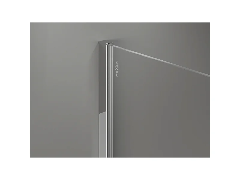 Mexen Kioto-X ścianka prysznicowa Walk-in 80 x 200 cm, grafit 10 mm, chrom - 800-080-101-01-40-X