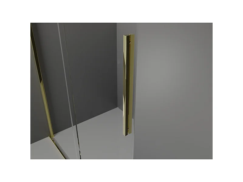 Mexen Velar paroi de douche coulissante Walk-in 120 x 200 cm, transparent 8 mm, or - 871-120-000-03-50