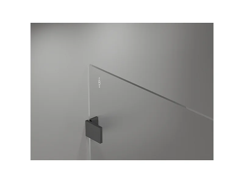 Mexen Lunar Duschwand Walk-in rechts 140 x 200 cm, transparent 8 mm, Gun Metal - 830-140-000-95-00-P