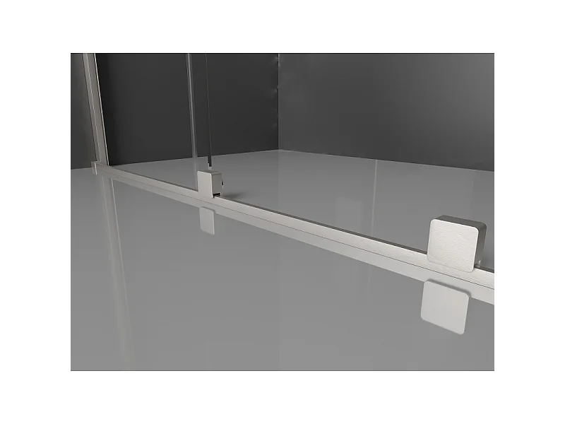 Mexen Velar sliding shower screen Walk-in 110 x 200 cm, transparent 8 mm, brushed nickel - 871-110-000-03-97