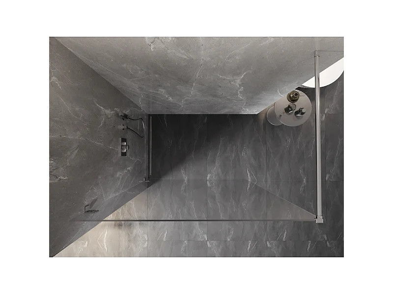 Mexen Lunar ścianka prysznicowa Walk-in lewa 60 x 200 cm, transparent 8 mm, chrom - 830-060-000-01-00-L