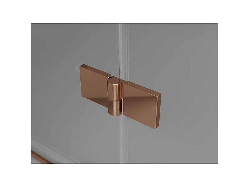 Mexen Lunar L Duo brusebadsdøre, 180 cm, gennemsigtig, rosaguld - 834DL-180-000-60-00