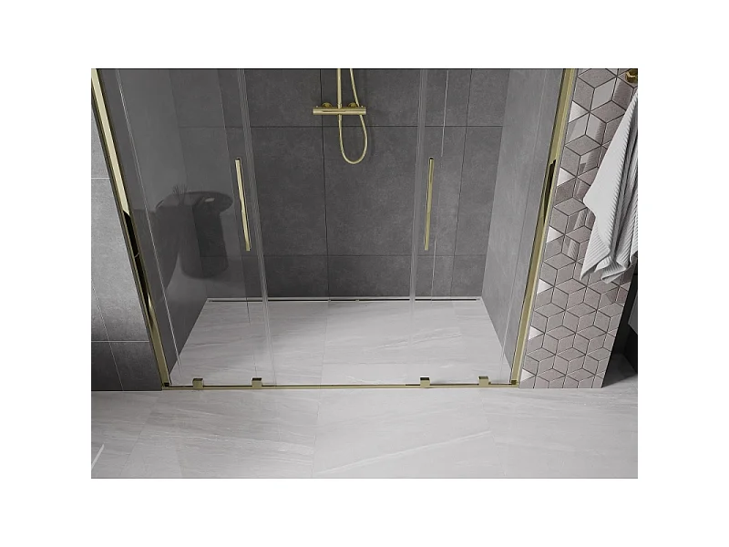 Mexen Velar Duo porte de douche coulissante 180 cm, transparent, doré - 871-180-000-02-50
