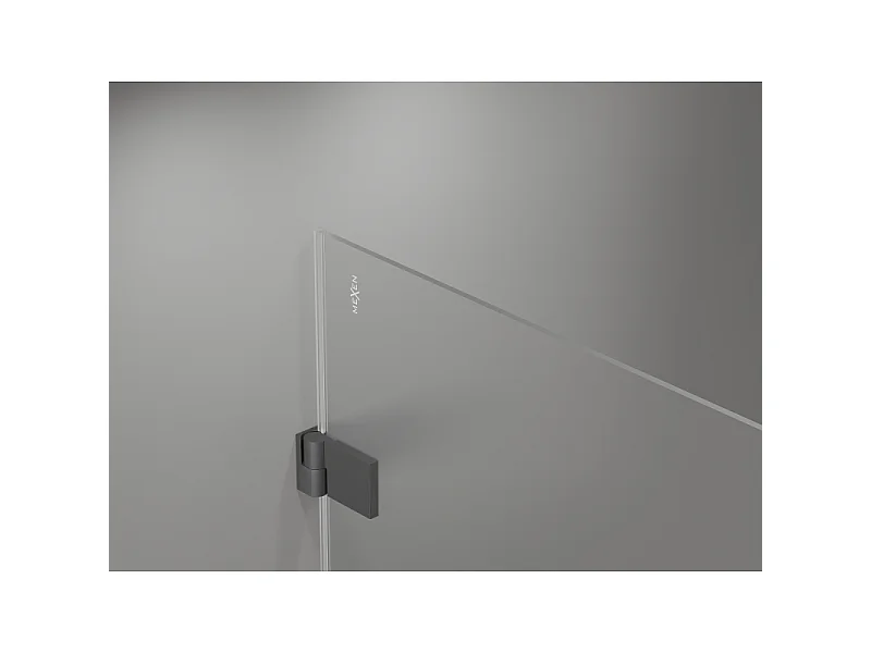 Mexen Lunar-B L porte de douche battante gauche 120 cm, transparent, métal canon - 832SL-120-050-95-00-L