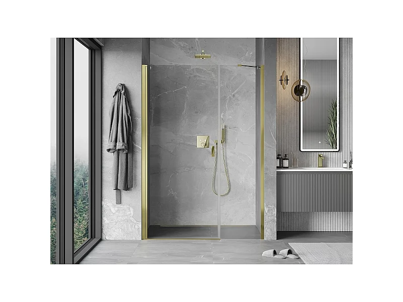 Mexen Mist-B Duschpendeltür 105 cm, transparent, gold - 8A2-105-001-50-00