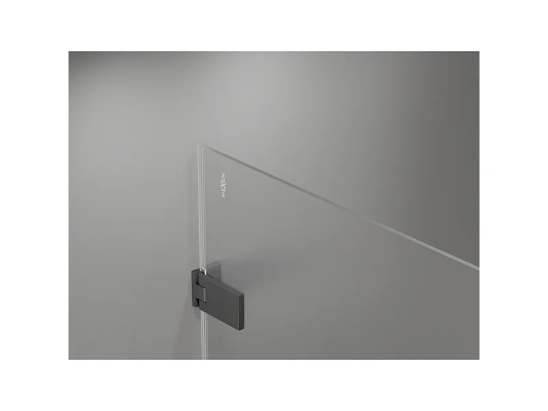 Mexen Lunar-F L porte de douche pliantes droite 120 cm, transparent, gun metal - 836SL-120-050-95-00-P