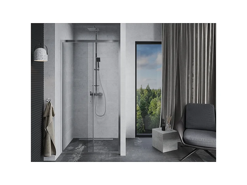 Mexen Apia schuifbare douchedeur 100 cm, transparant, chroom - 845-100-000-01-00