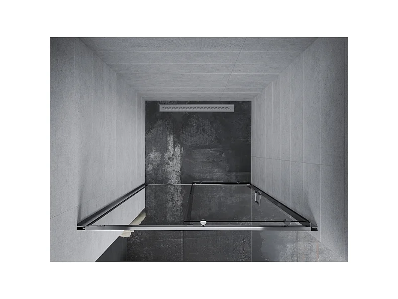 Mexen Apia schuifbare douchedeur 100 cm, transparant, chroom - 845-100-000-01-00
