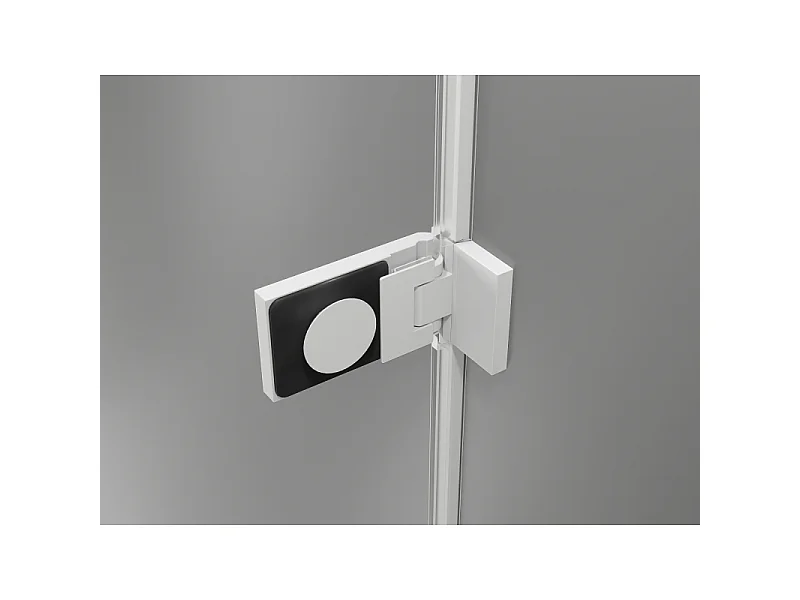 Mexen Lunar-F L porte de douche pliante gauche 150 cm, transparent, blanc - 836SL-150-050-20-00-L