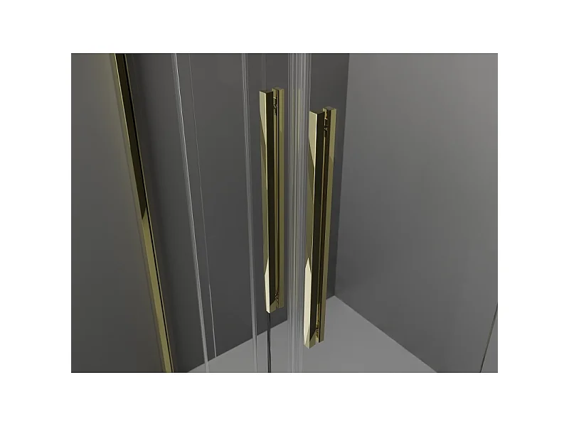 Mexen Velar L Duo Schiebetür 180 cm, Graphit, Gold - 871-180-003-42-50