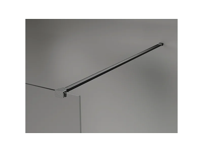 Mexen Kioto-X brusevæg Walk-in 90 x 200 cm, transparent 10 mm, gun grå børstet - 800-090-101-66-00-X