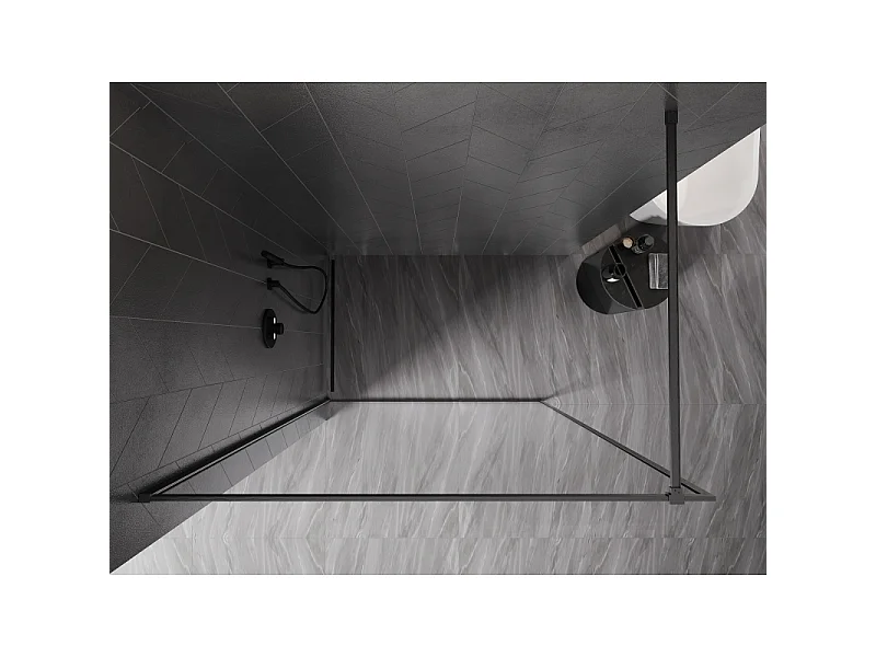 Mexen Kioto-F painel de duche Walk-in com moldura 105 x 202 cm, transparente 8 mm, cinza pistola escovado - 800-105-104-66-00