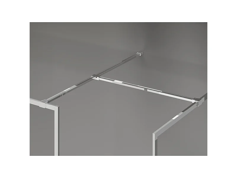 Mexen Kioto-F tuš stena Walk-in s okvirjem 140 x 85 cm, prozorna 8 mm, krom - 800-140-202-04-00-085