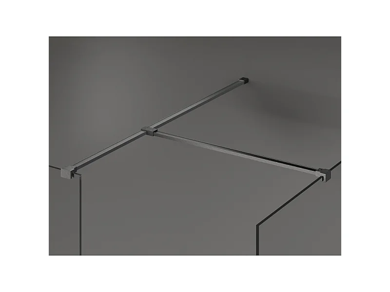 Mexen Kioto tuš pregrada Walk-in 155 x 120 cm, prozorno, ščetkano sivo - 800-155-202-66-00-120