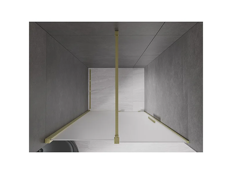 Mexen Velar drsna tuš vrata 90 cm, mraz, zlato brušeno - 871-090-000-31-55