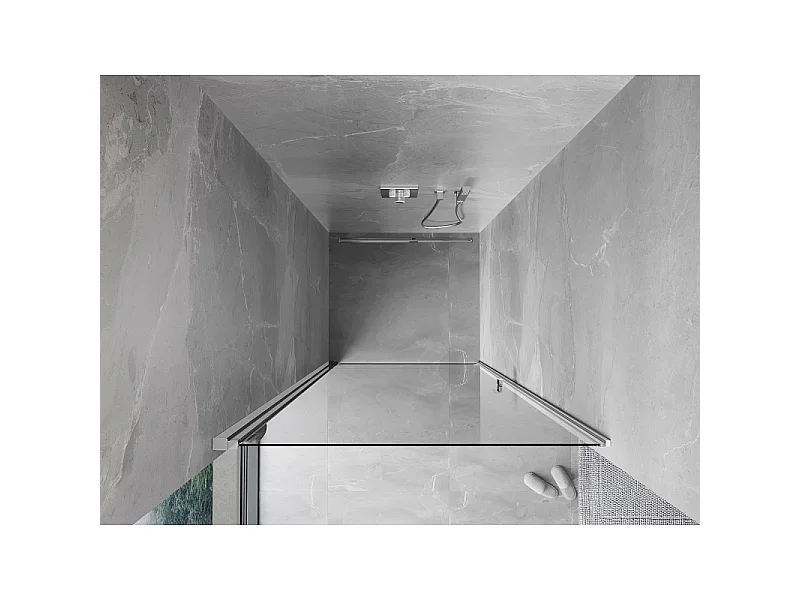 Mexen Mist-B draaideur douchedeur 100 cm, transparant, chroom - 8A2-100-000-01-00