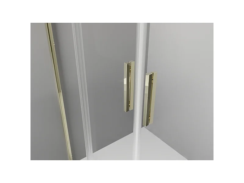 Mexen Exo porte de douche double coulissante 150 cm, transparent, doré - 8152-150-000-50-00