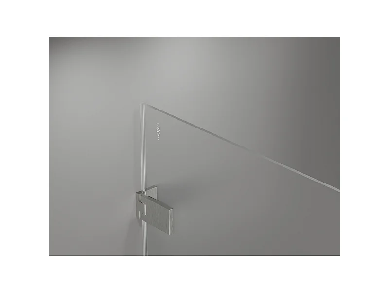 Mexen Lunar-F L porte de douche pliante à gauche 120 cm, transparent, nickel brossé - 836SL-120-050-97-00-L