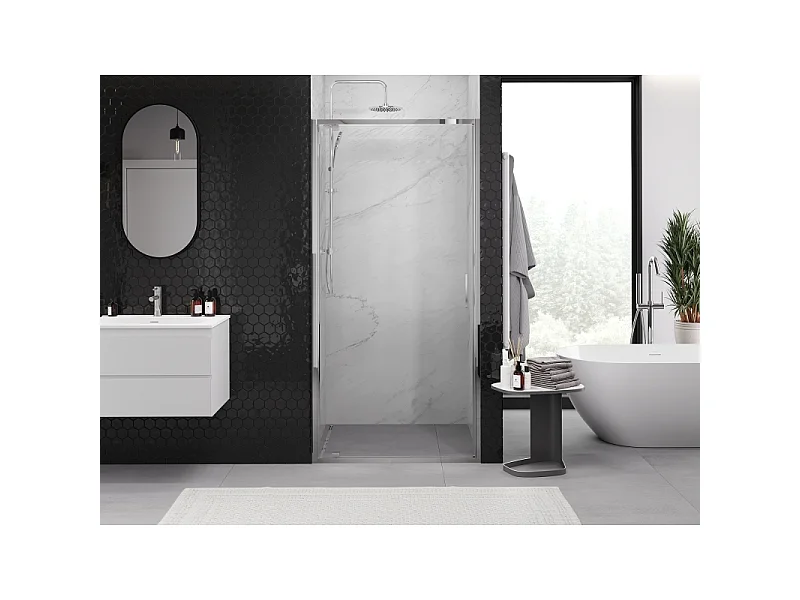 Mexen Exo Duschdrehtür 65 cm, transparent, Chrom - 8181-065-000-01-00