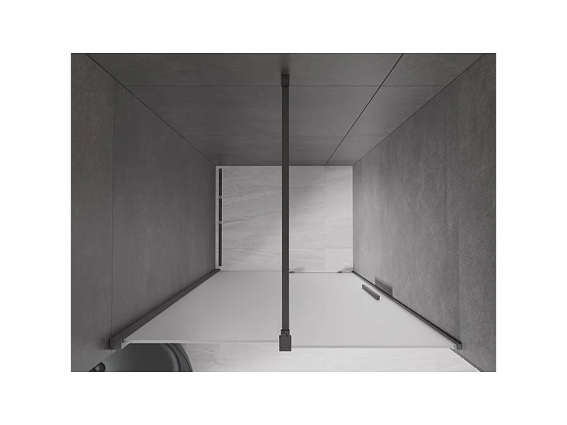 Mexen Velar porte de douche coulissante 110 cm, givré, gris canon brossé - 871-110-000-31-66
