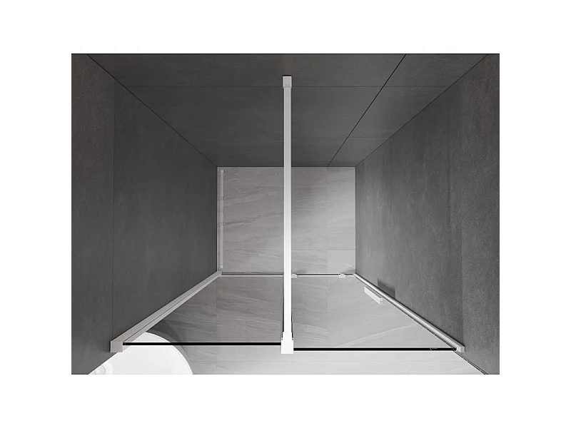 Mexen Velar puerta de ducha corredera 100 cm, grafito, blanco - 871-100-000-41-20