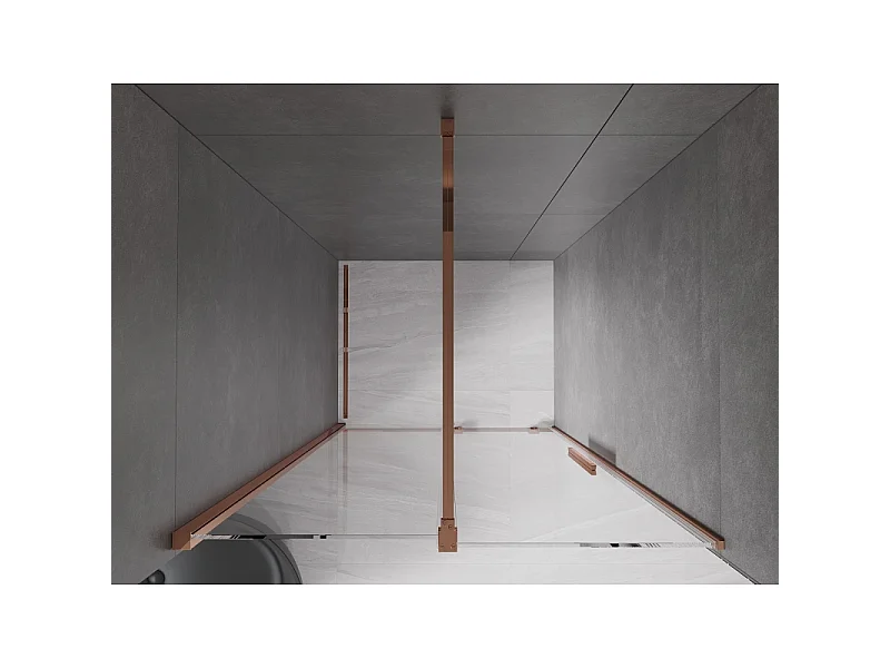 Mexen Velar porte de douche coulissante 90 cm, transparent, or rose - 871-090-000-01-60