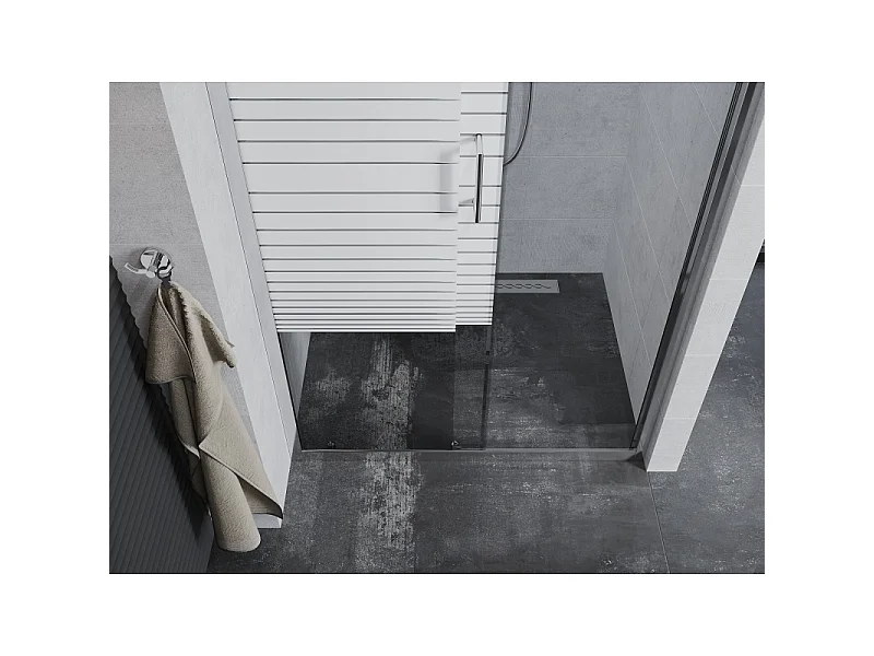Mexen Apia Schiebetür Dusche 95 cm, Streifen, Chrom - 845-095-000-01-20