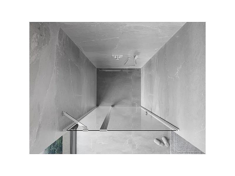 Mexen Mist draaideur 85 cm, transparant, chroom - 8A4-085-000-01-00