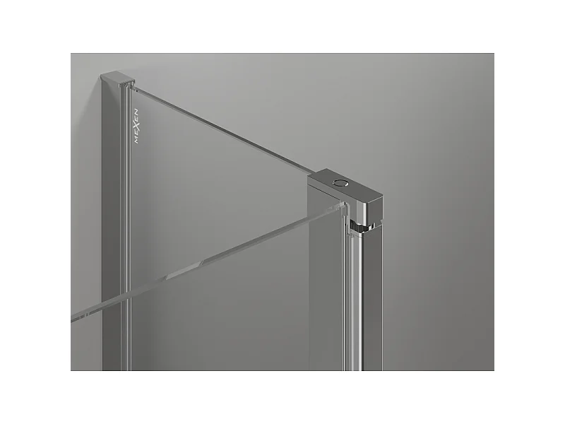 Mexen Mist draaideur 85 cm, transparant, chroom - 8A4-085-000-01-00