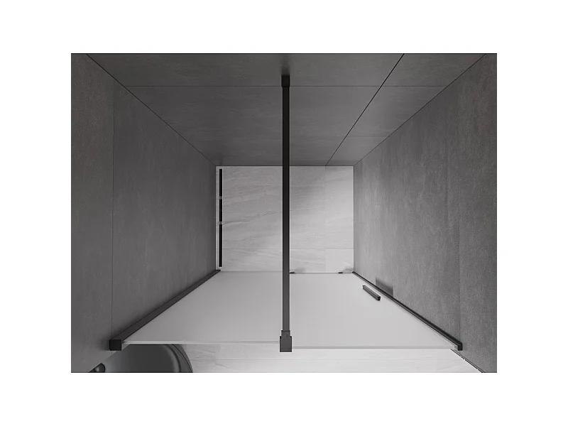 Mexen Velar portes de douche coulissantes 100 cm, dépoli, noir - 871-100-000-31-70