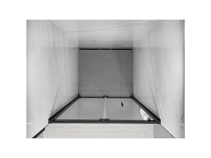 Mexen Exo Duschfaltwand 95 cm, transparent, schwarz - 816-095-000-70-00