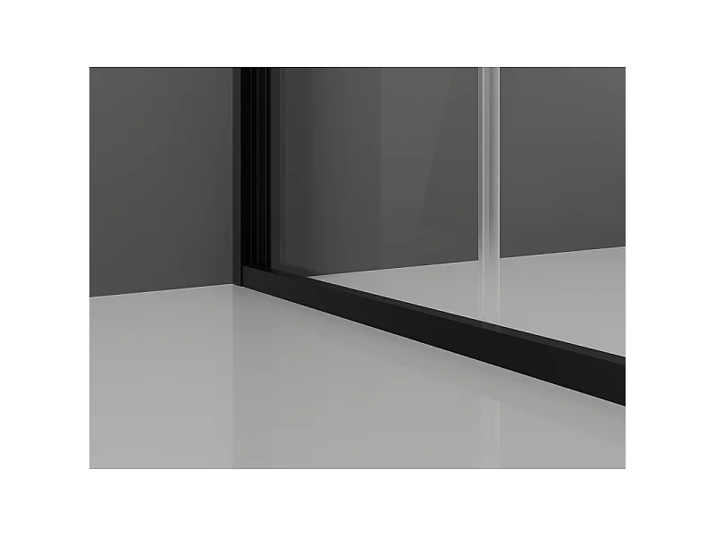 Mexen Exo Duschfaltwand 95 cm, transparent, schwarz - 816-095-000-70-00