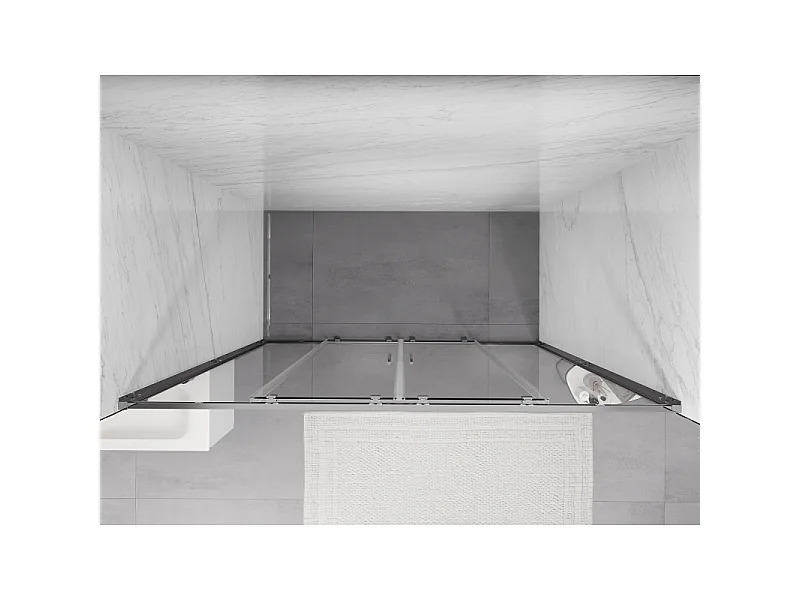 Mexen Exo dubbele schuifdouchedeur 200 cm, transparant, chroom - 8152-200-000-01-00