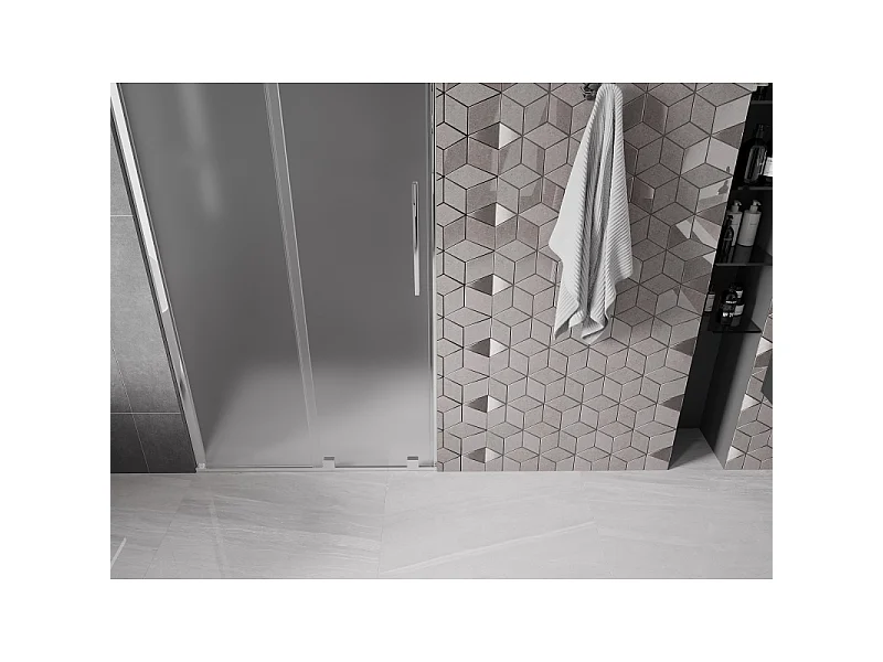 Mexen Velar Duschschiebetür 90 cm, satiniert, Chrom - 871-090-000-31-01