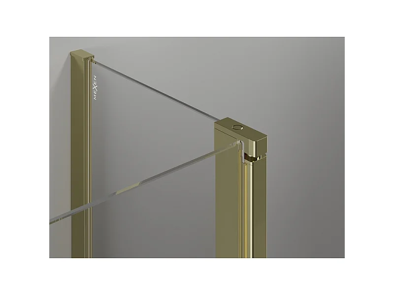Mexen Mist draaideur douchedeur 100 cm, transparant, goud - 8A4-100-000-50-00