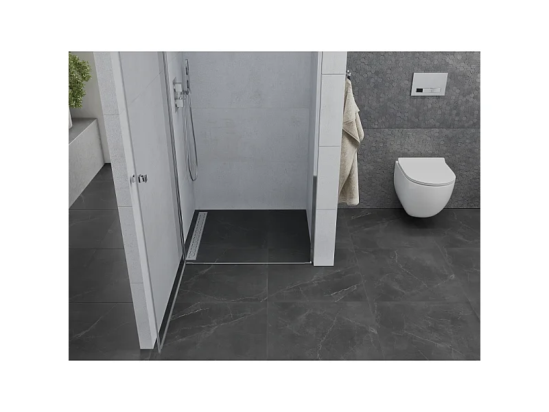 Mexen Pretoria puerta de ducha abatible de 60 cm, transparente, cromo - 852-060-000-01-00