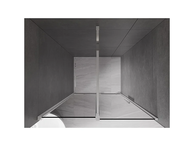 Mexen Velar skydedør til brusebad 110 cm, grafit, krom - 871-110-000-41-01