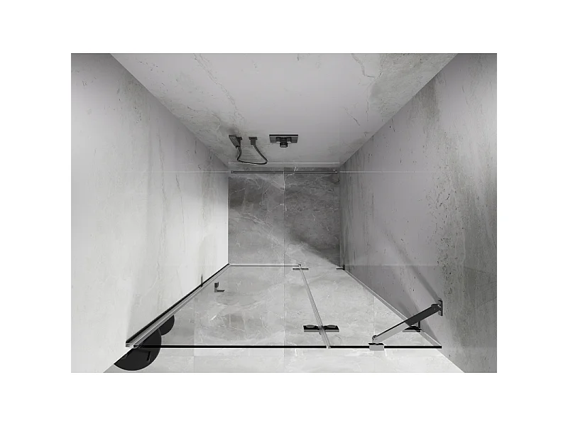 Mexen Lunar tuš vrata nihajna desna 85 cm, prozorna, krom - 834-085-000-01-00-P
