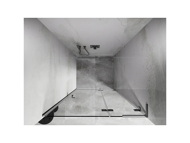Mexen Lunar L porte de douche pivotante droite 120 cm, transparent, chrome - 834L-120-000-01-00-P