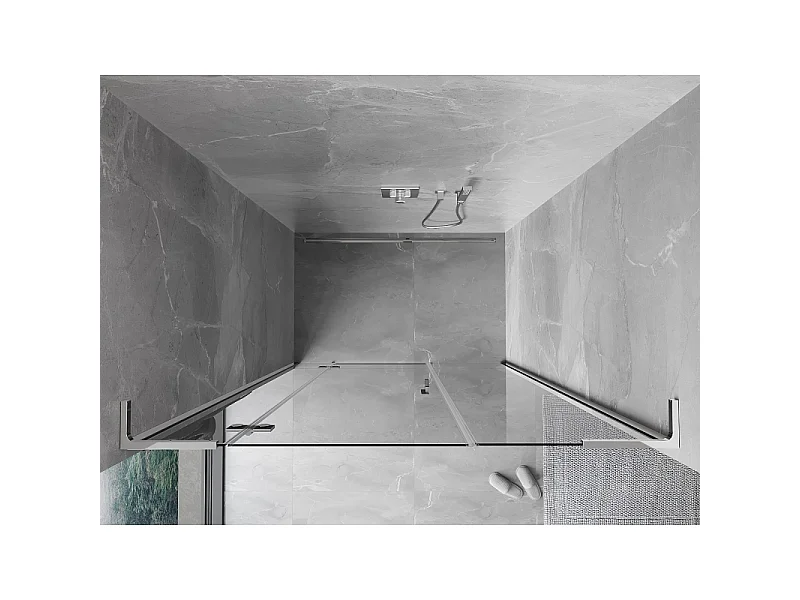 Mexen Mist-H L porte de douche battante gauche 145 cm, transparent, chrome - 8A5L-145-001-01-00-L