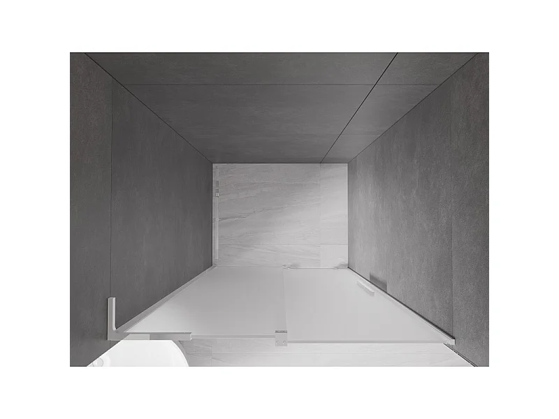Mexen Velar L skydebrusedør 110 cm, frostet, krom - 871-110-003-31-01