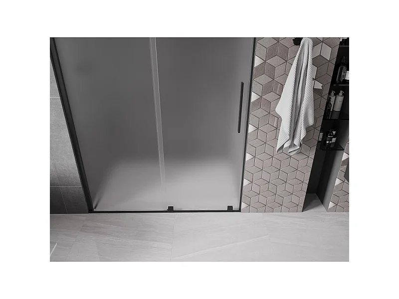 Mexen Velar Schiebetür 160 cm, matt, schwarz - 871-160-000-31-70